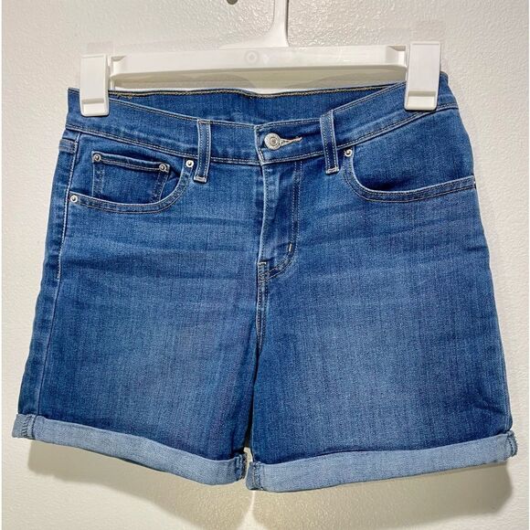Levi’s jeans shorts blue denim summer casual Bermuda women’s 27 - Picture 1 of 5
